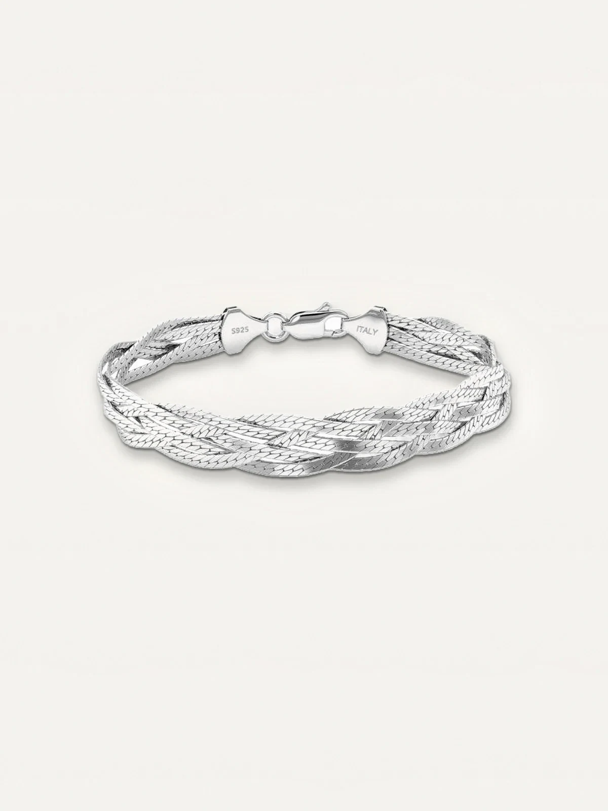 7mm Braided Herringbone Chain Bracelet
