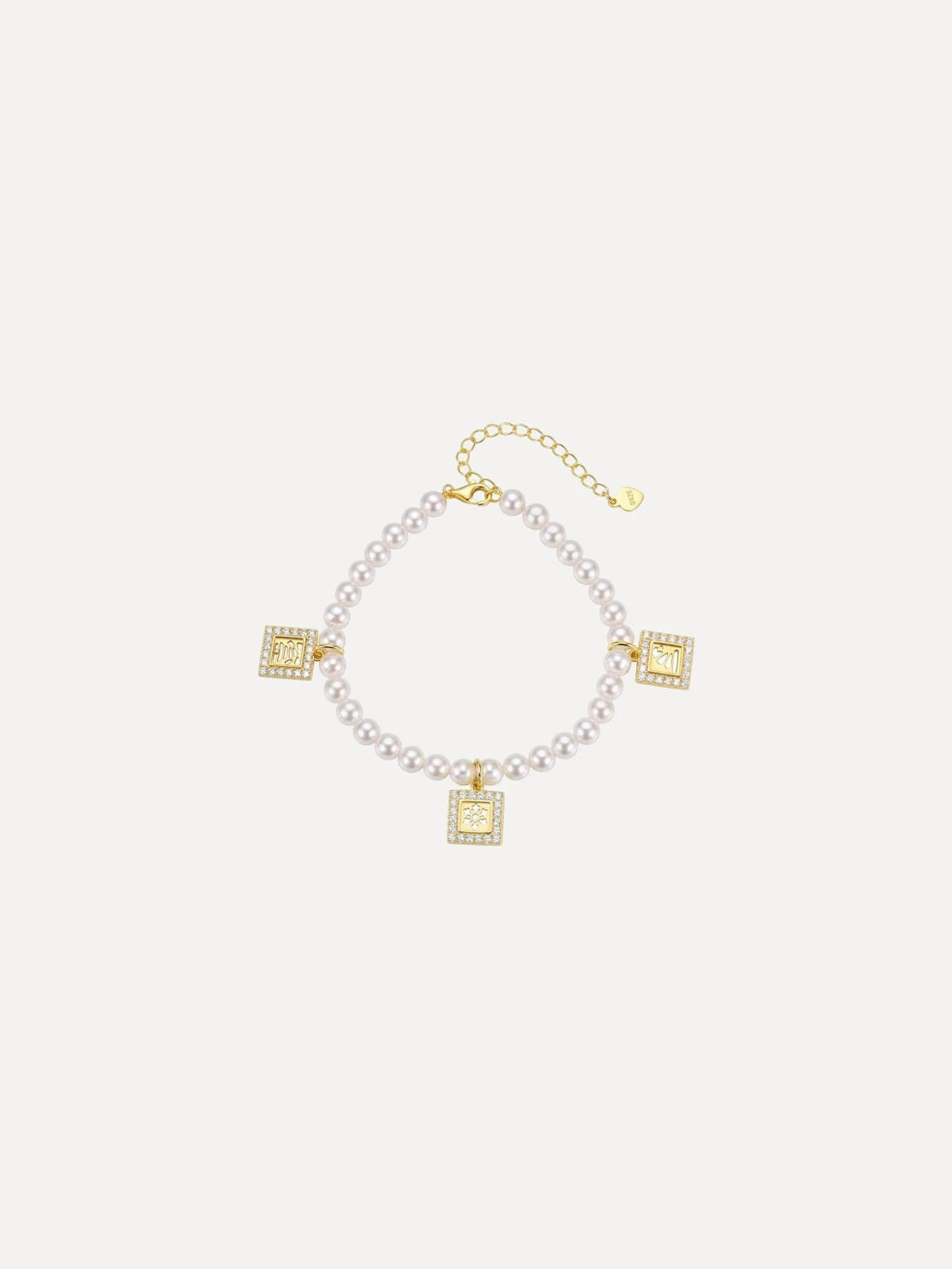 Pearl Square Charm Bracelet - alternate view