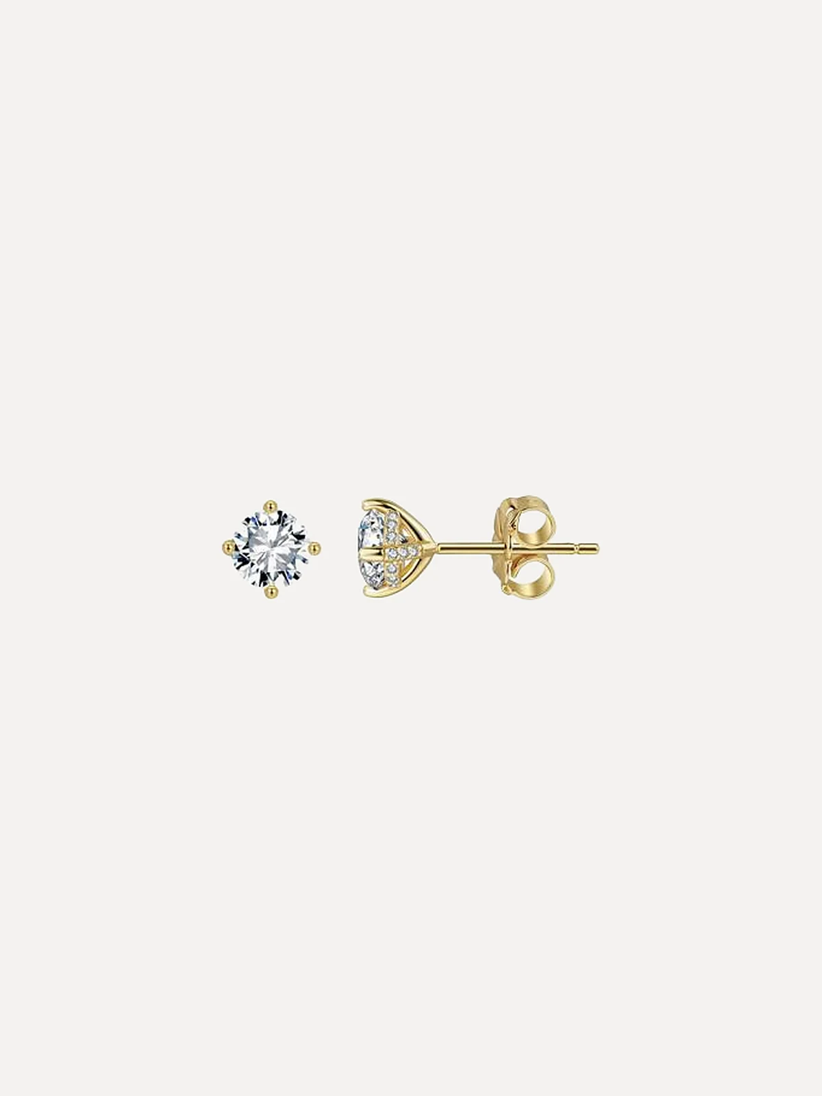 Bezel-Set Round Studs - View 4