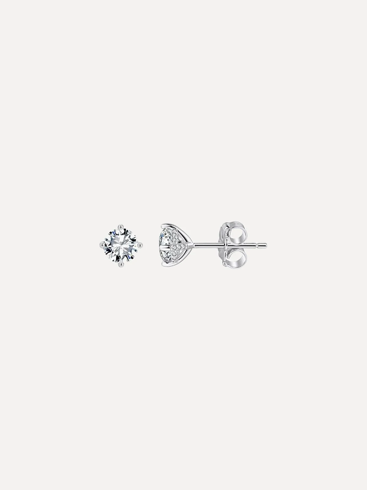 Bezel-Set Round Studs - View 1