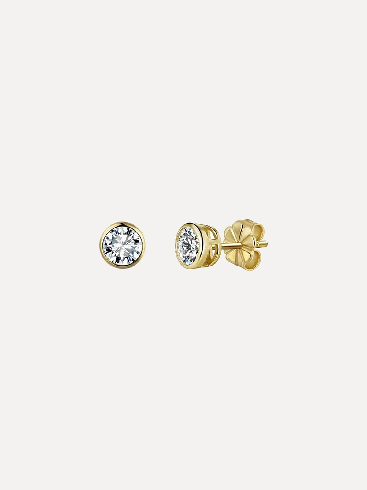 Bezel Solitaire Studs - View 4