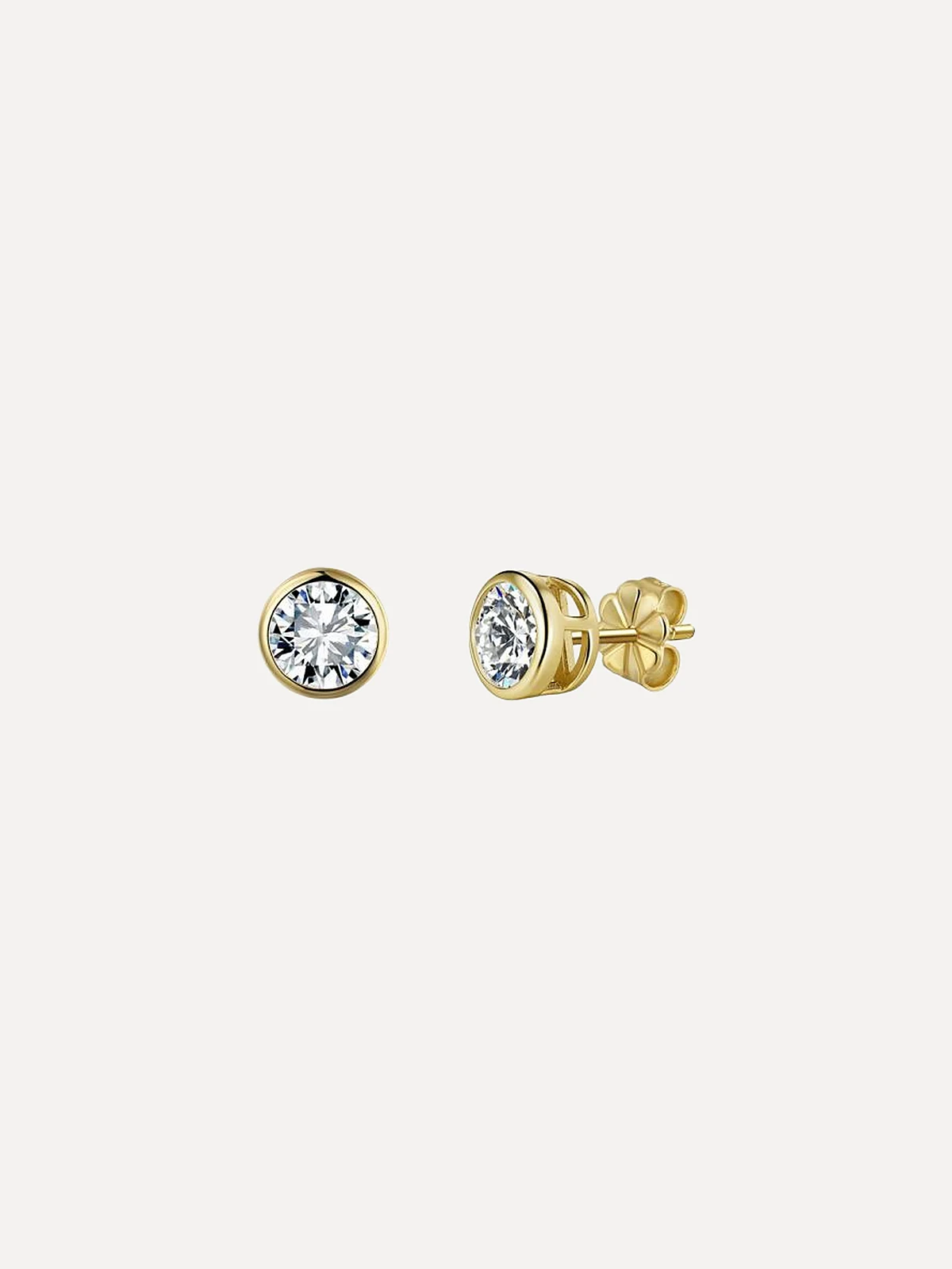 Bezel Solitaire Studs - View 5