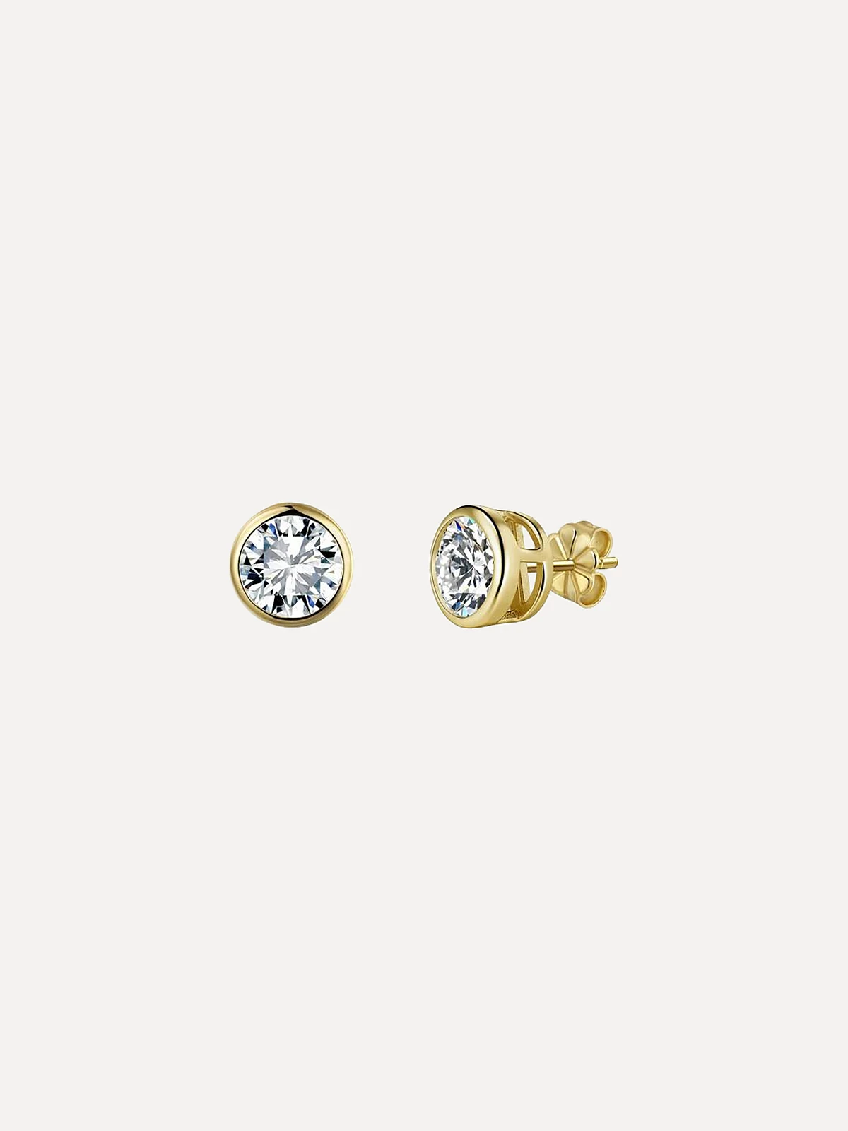 Bezel Solitaire Studs - View 6