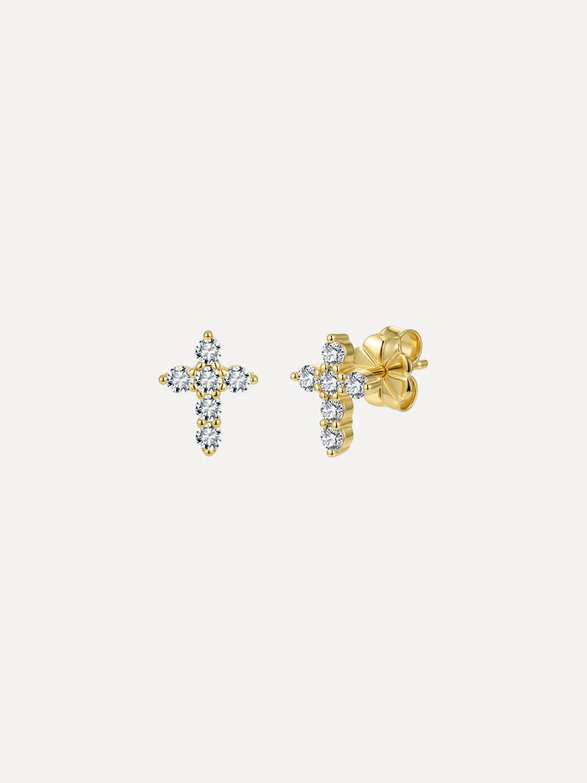 Pavé Cross Studs - View 2