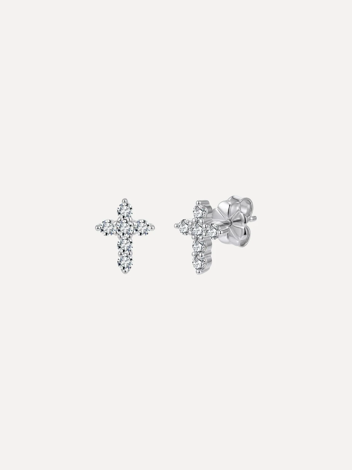 Pavé Cross Studs - View 1