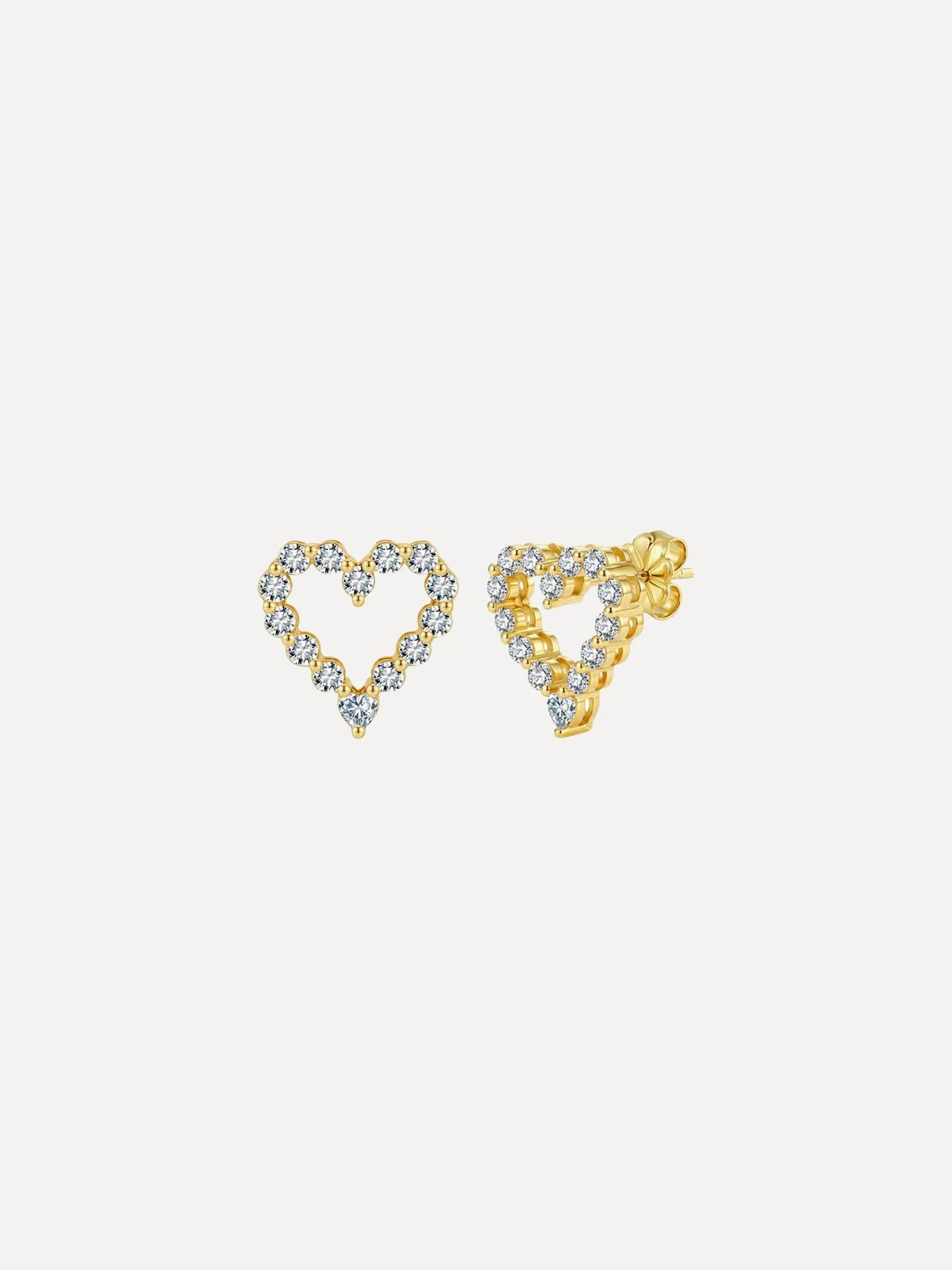 Open Heart Studs - View 2