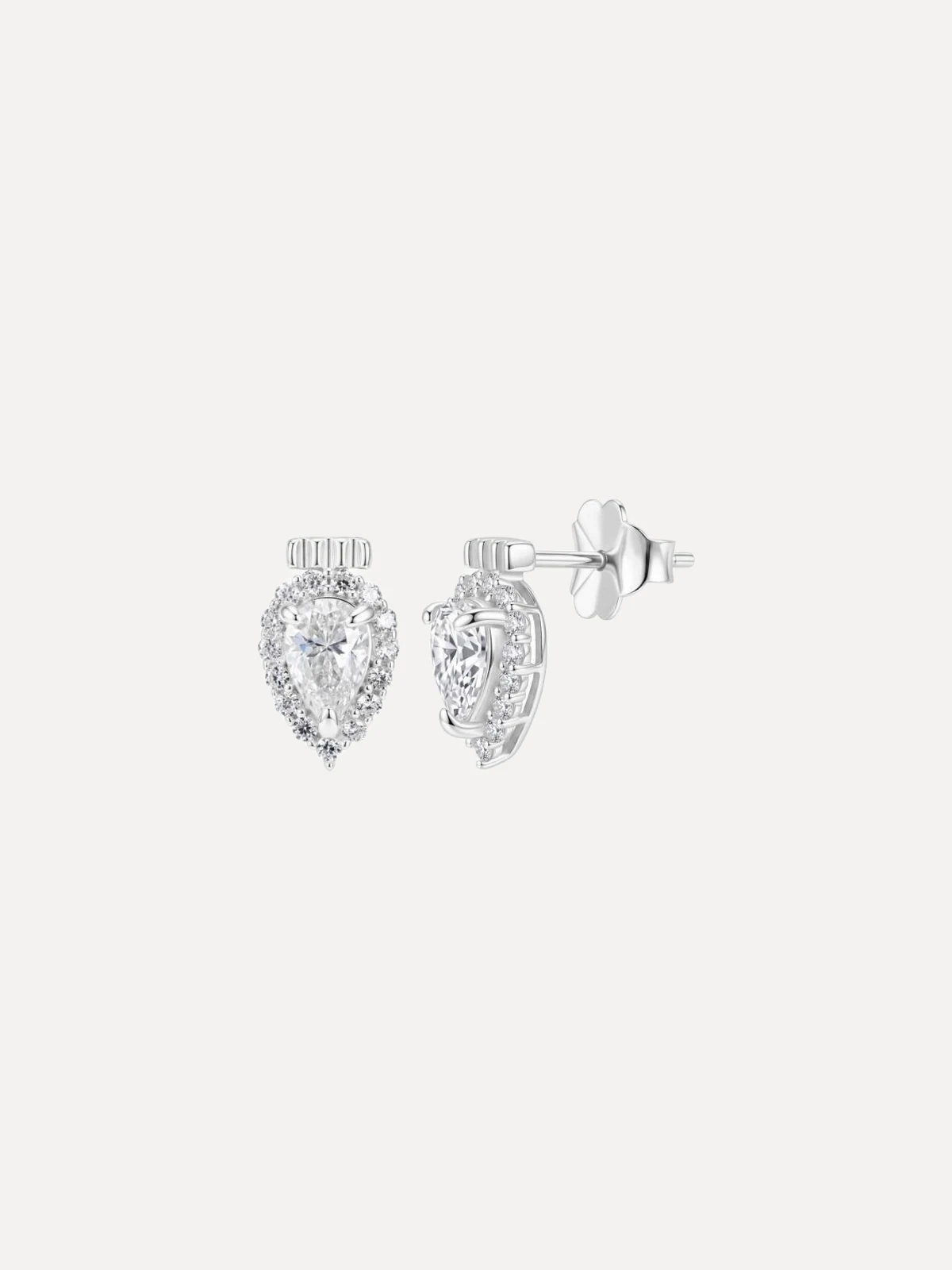 Halo Pear Studs - View 1