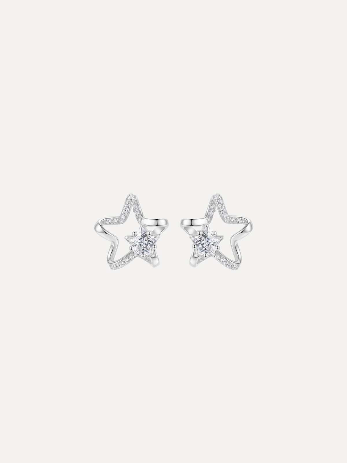 Open Star Studs - View 1