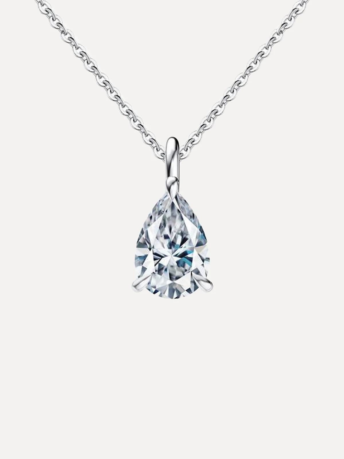 Pear Solitaire Pendant - View 1