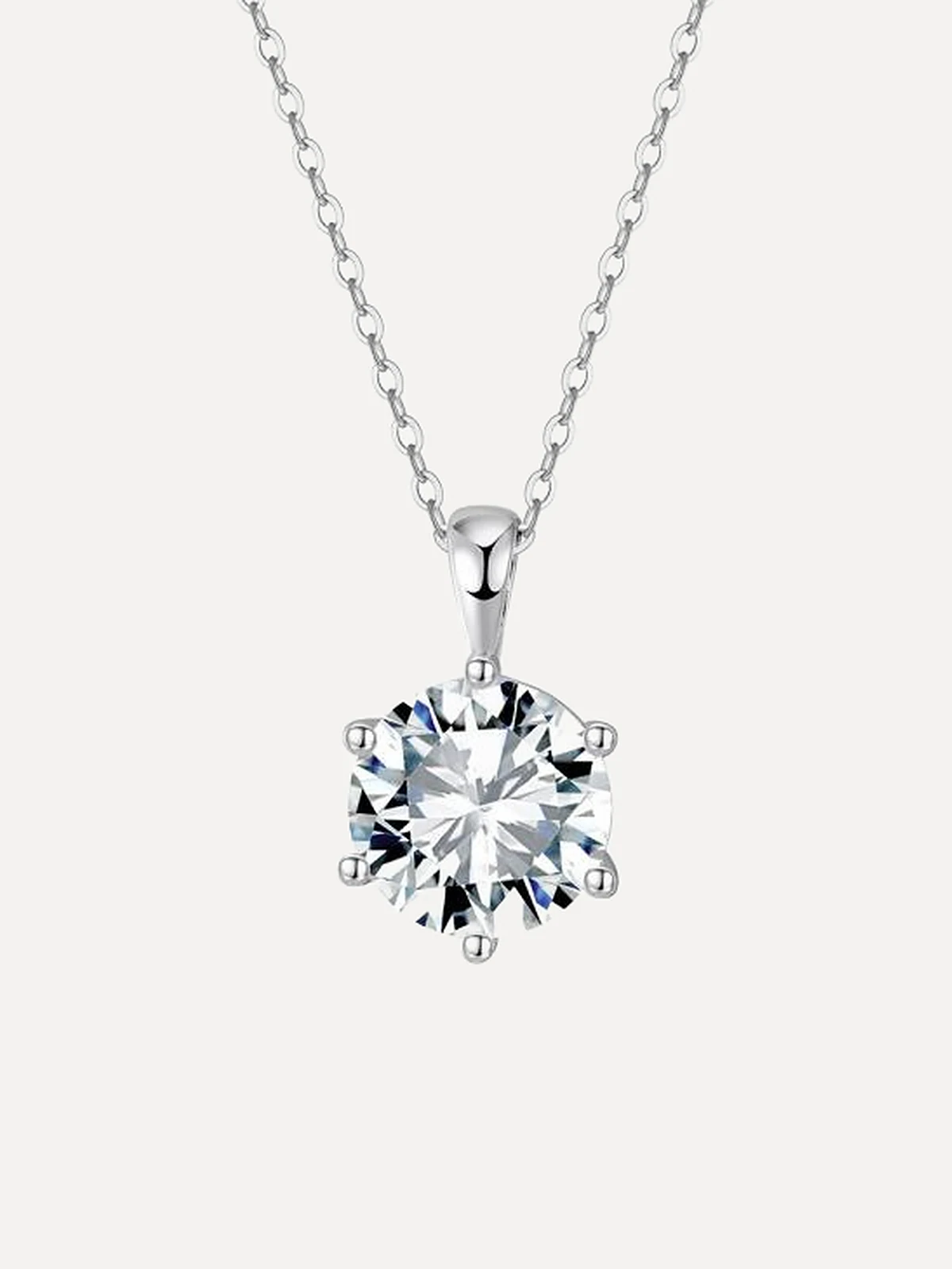 Round Solitaire Pendant - View 1