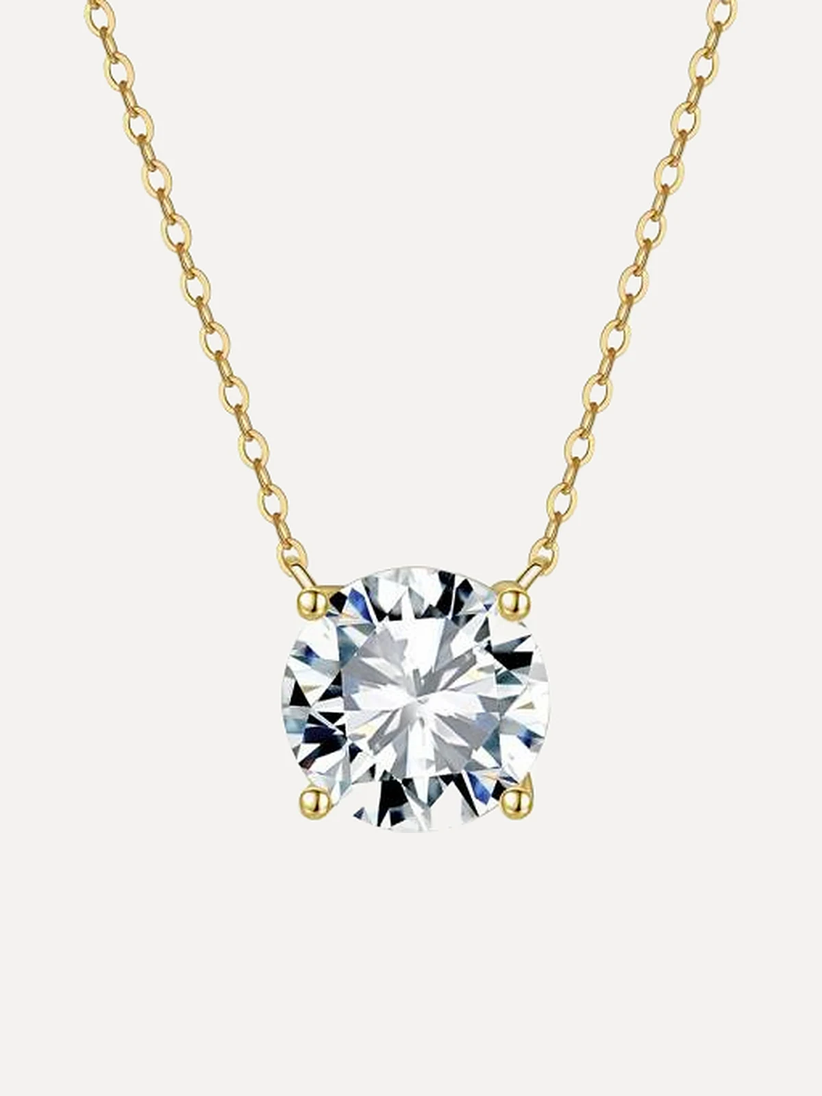 Round Solitaire Necklace - View 2