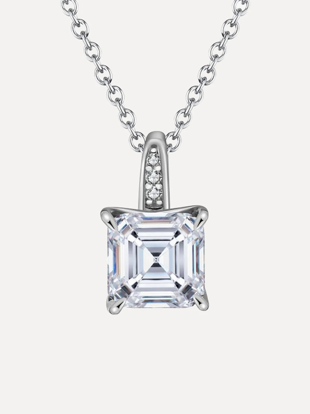 Asscher Solitaire Pendant - View 1