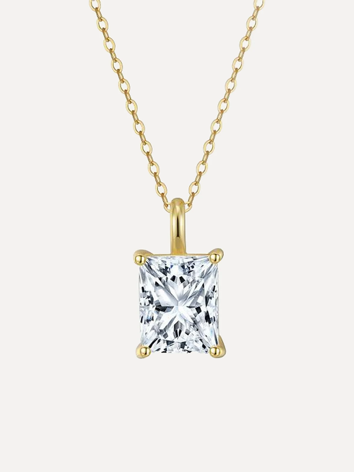 Radiant Solitaire Pendant - View 2