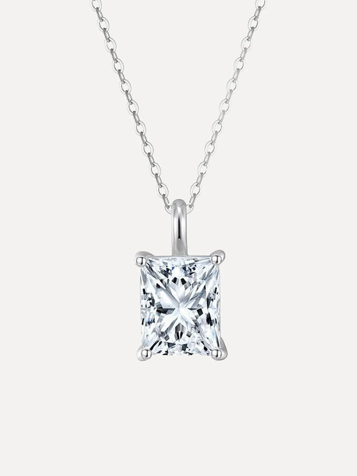 Radiant Solitaire Pendant - View 1