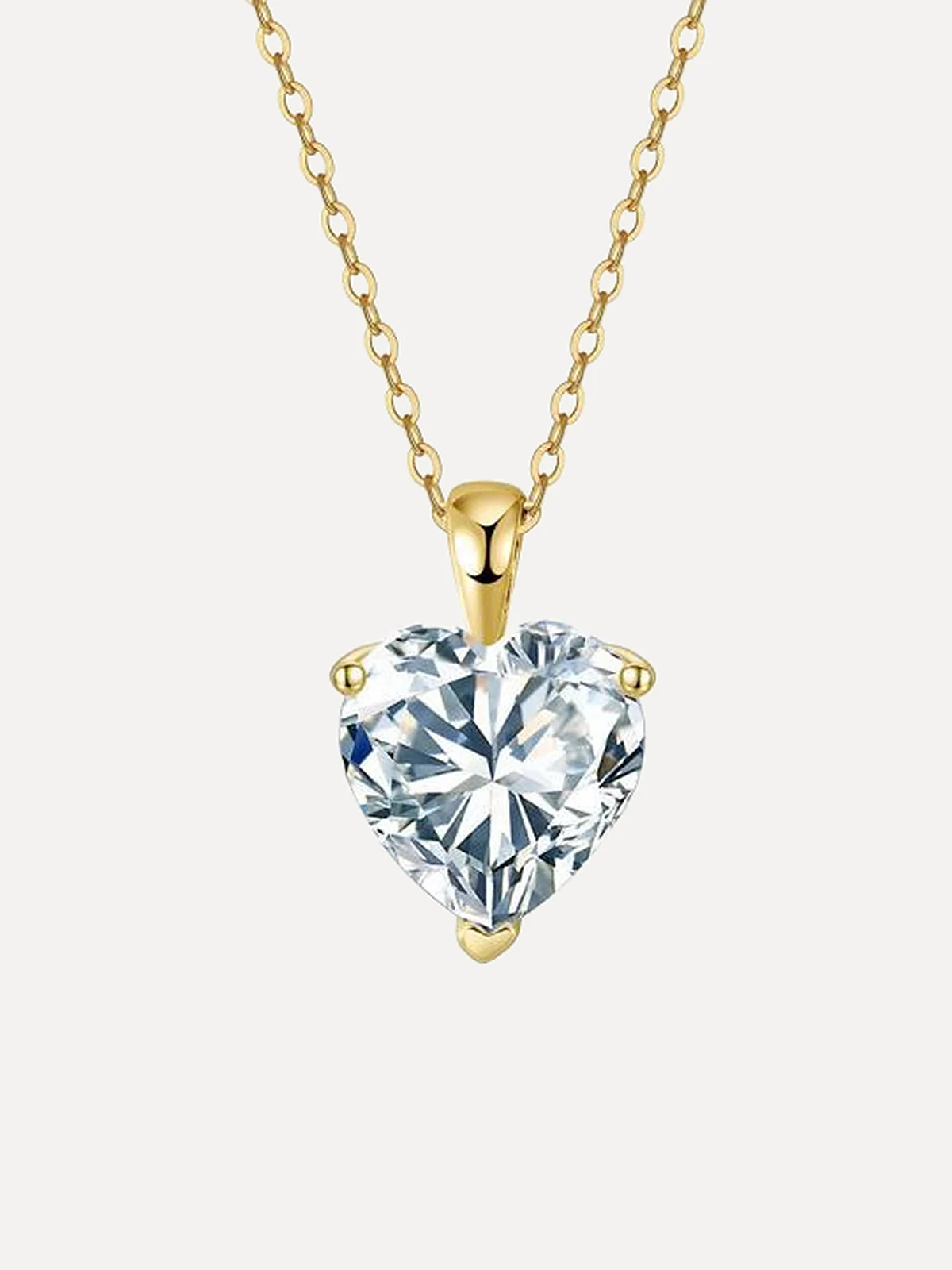 Heart Solitaire Pendant - View 2