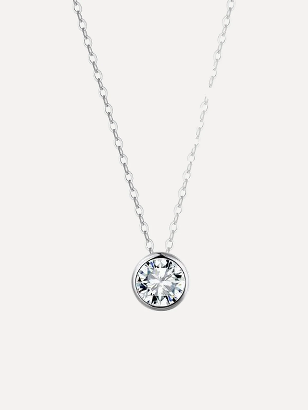Bezel Solitaire Necklace - View 1