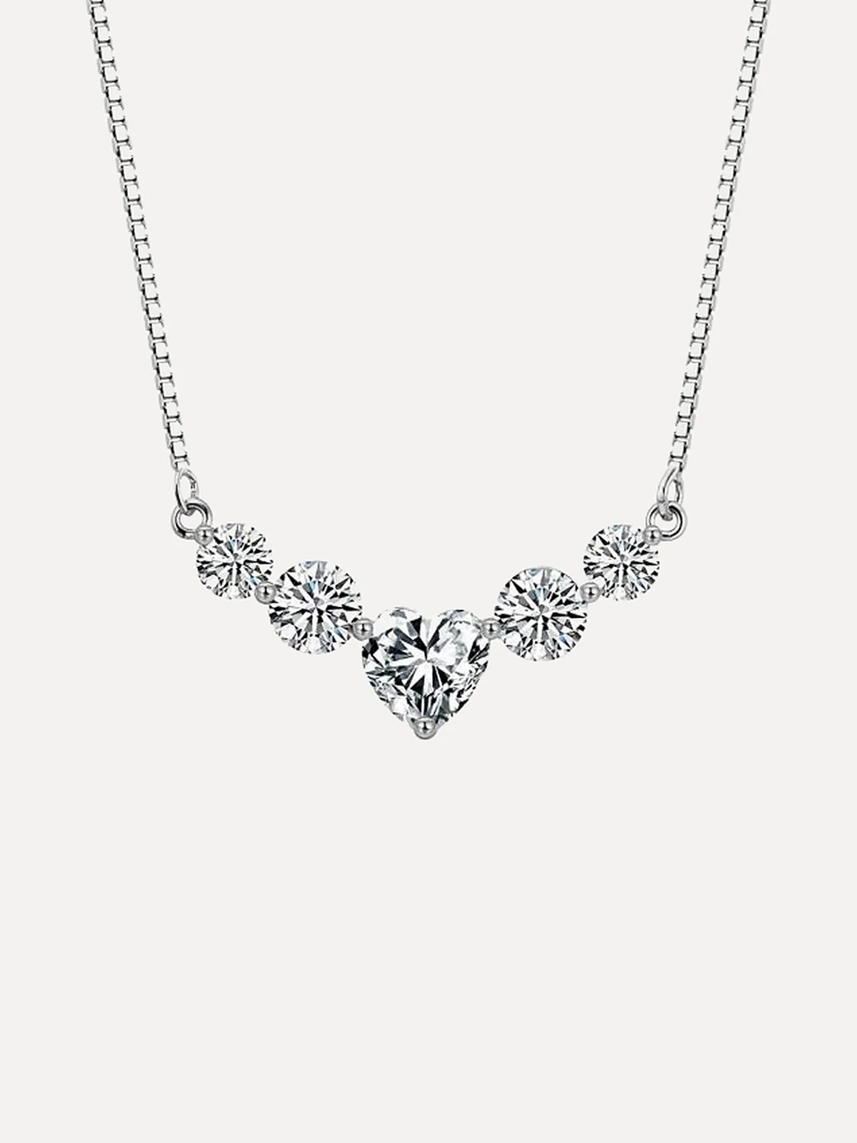 Heart Graduated Necklace - View 1