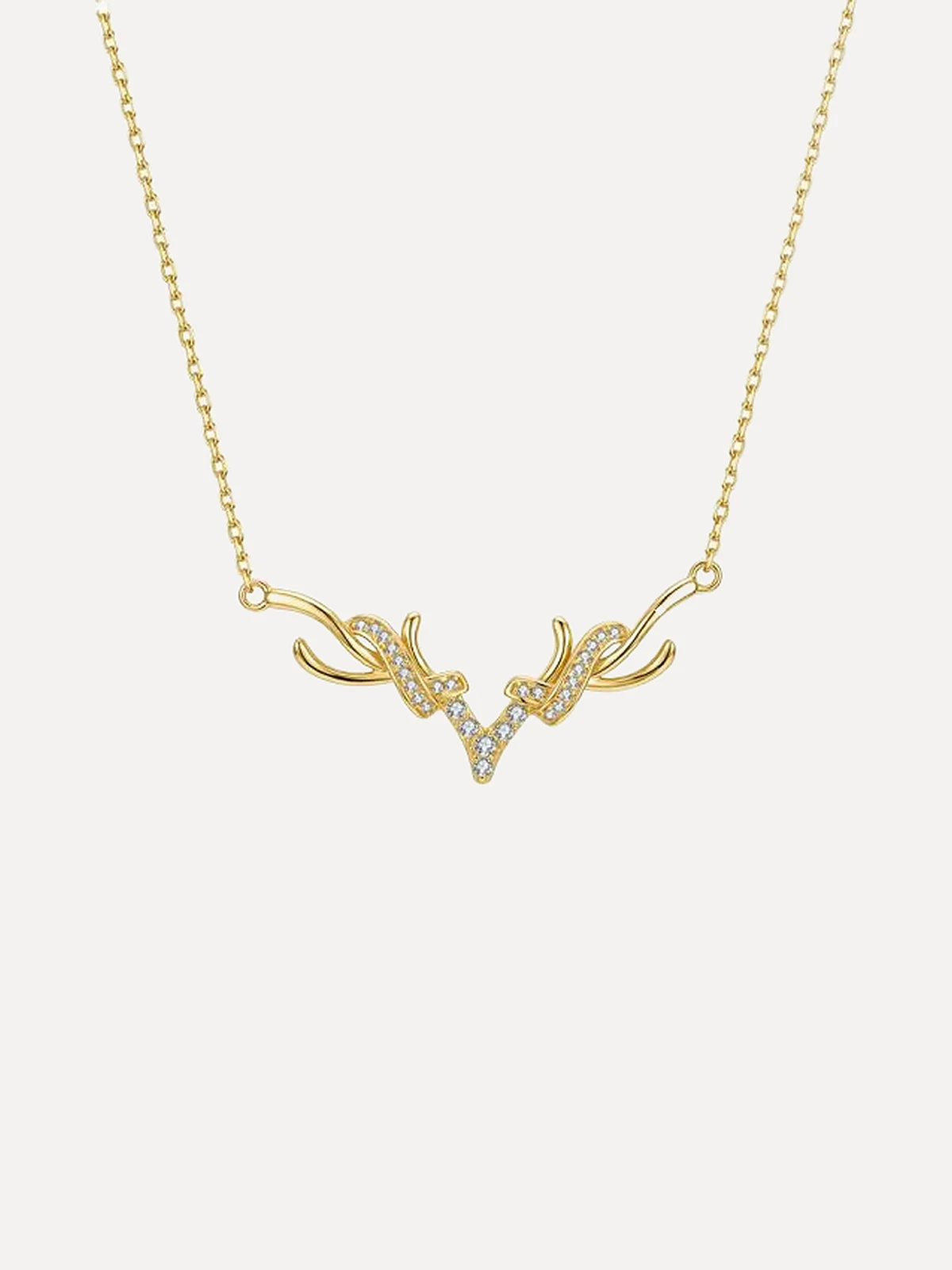 Antler Pavé Necklace - View 2