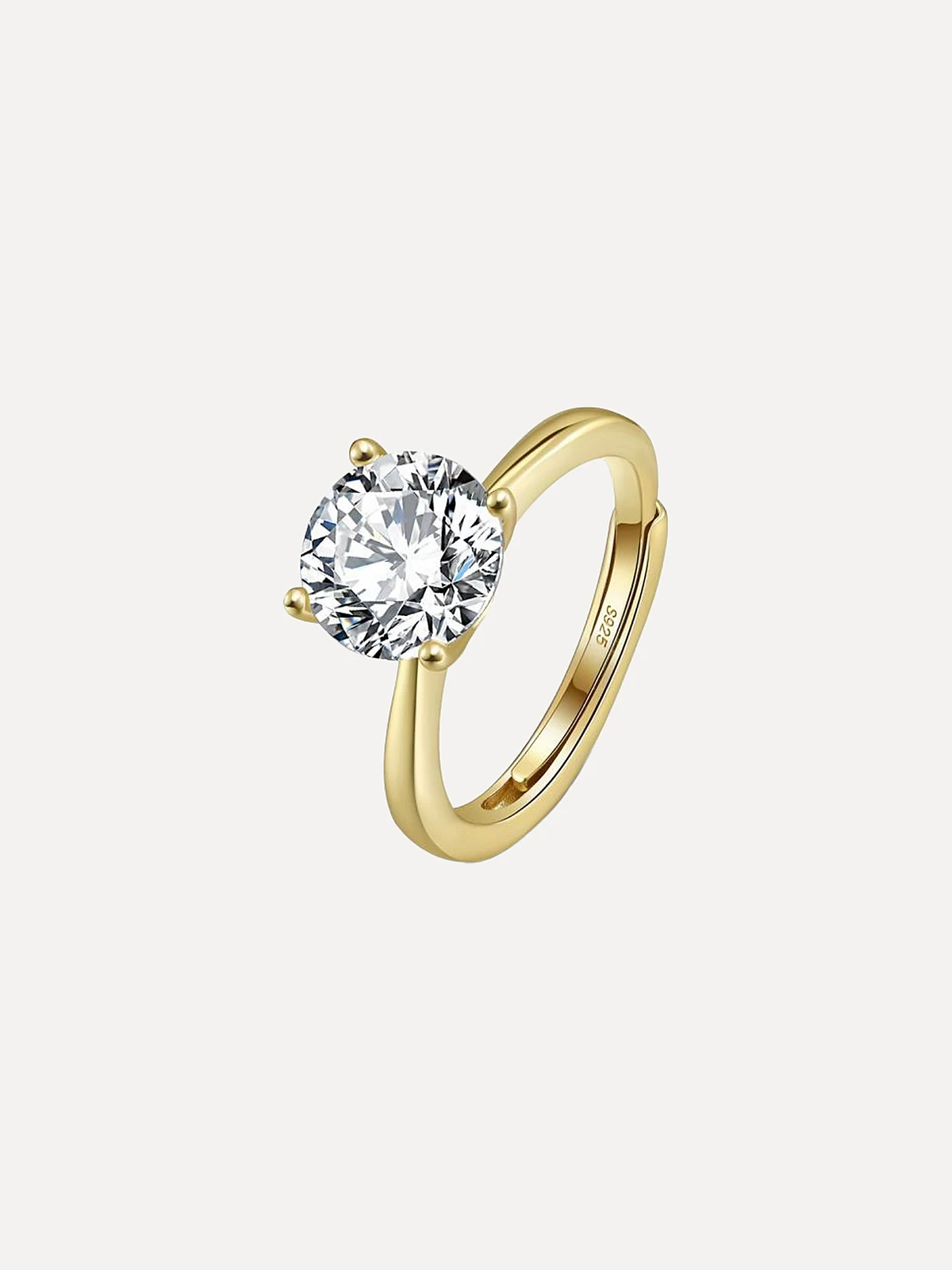 Round Solitaire Ring - View 2