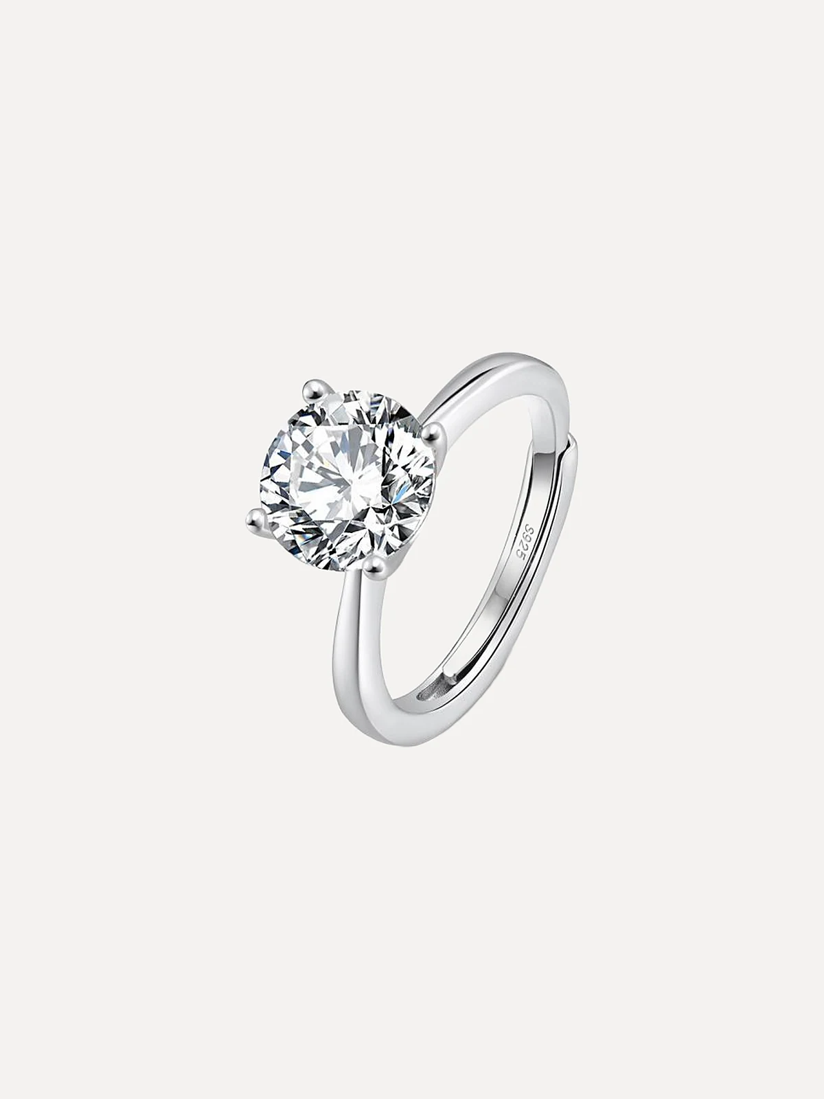 Round Solitaire Ring - View 1
