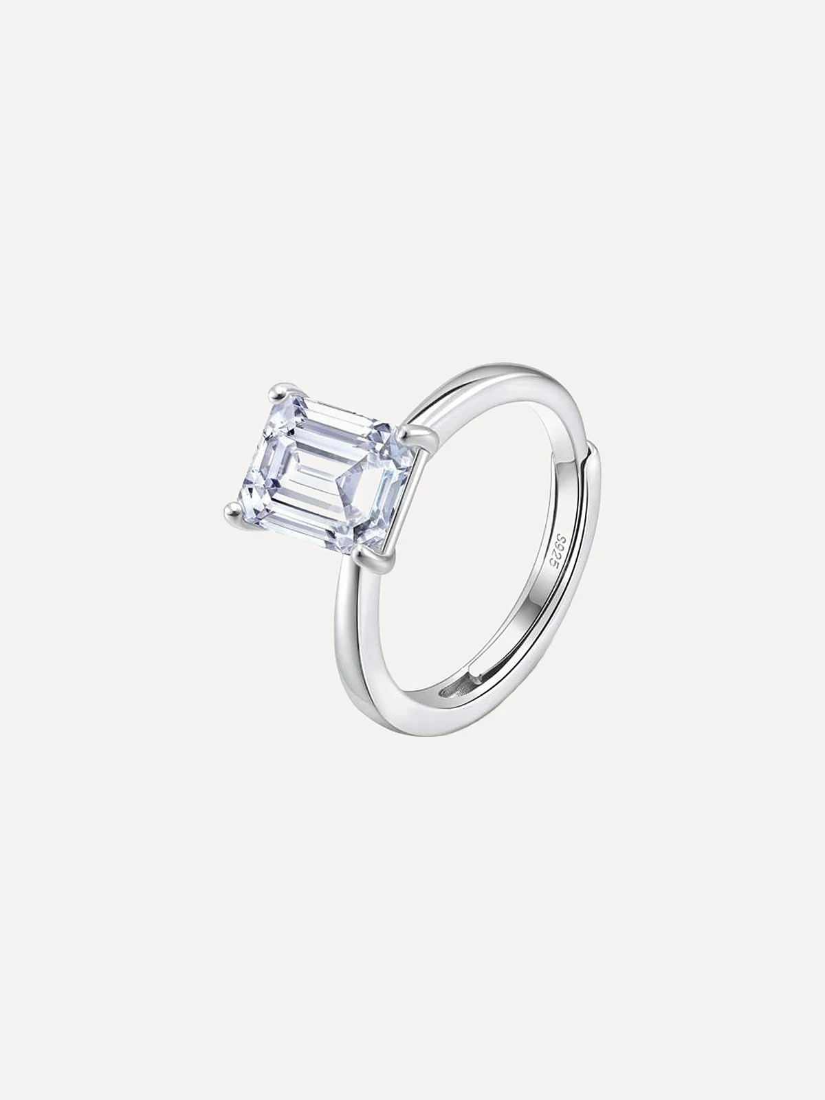 Emerald-Cut Solitaire Ring - View 2