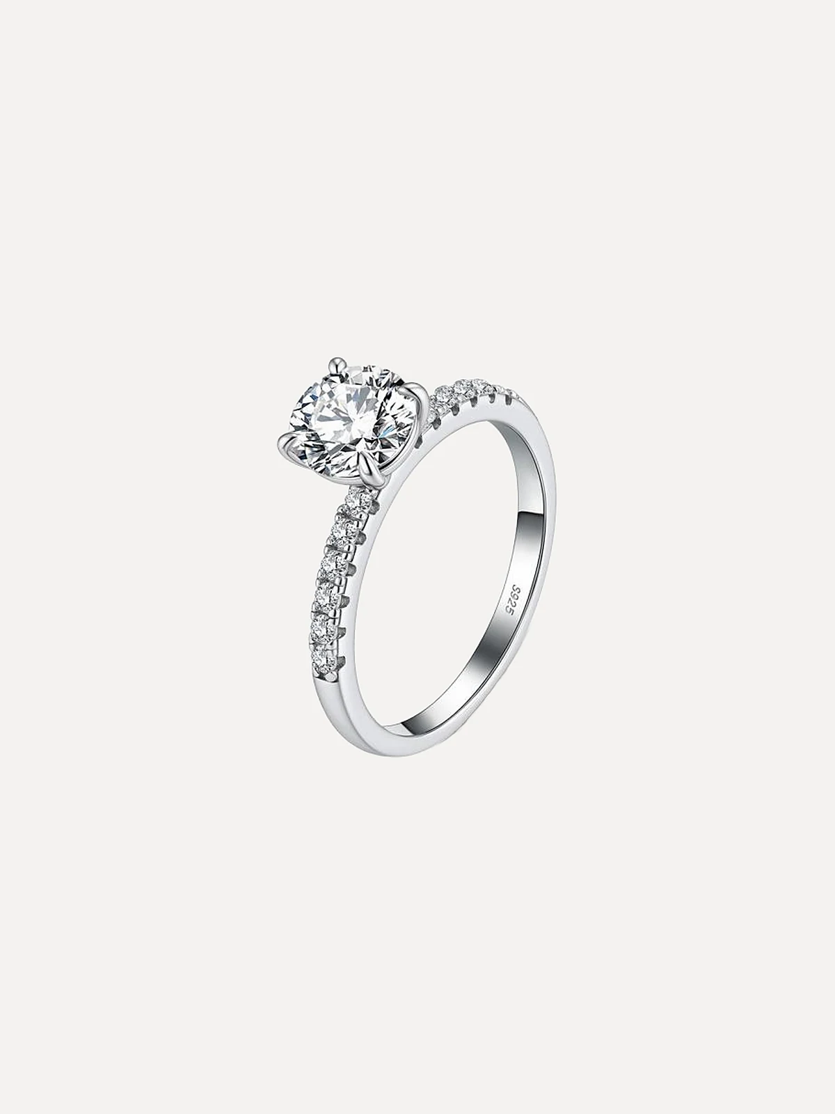 Round Pavé Band Ring - View 1