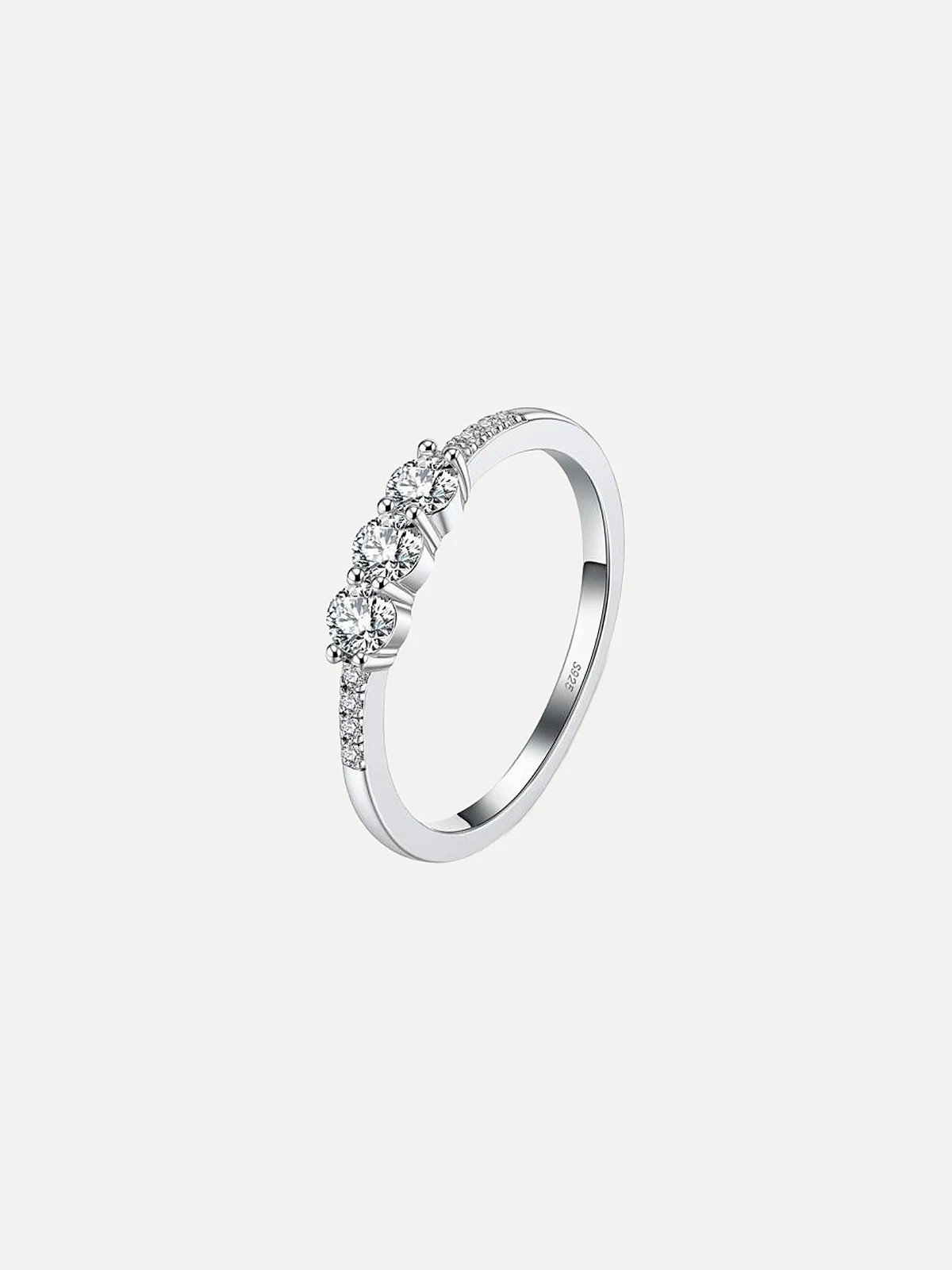 Three-Stone Pavé Ring - View 1