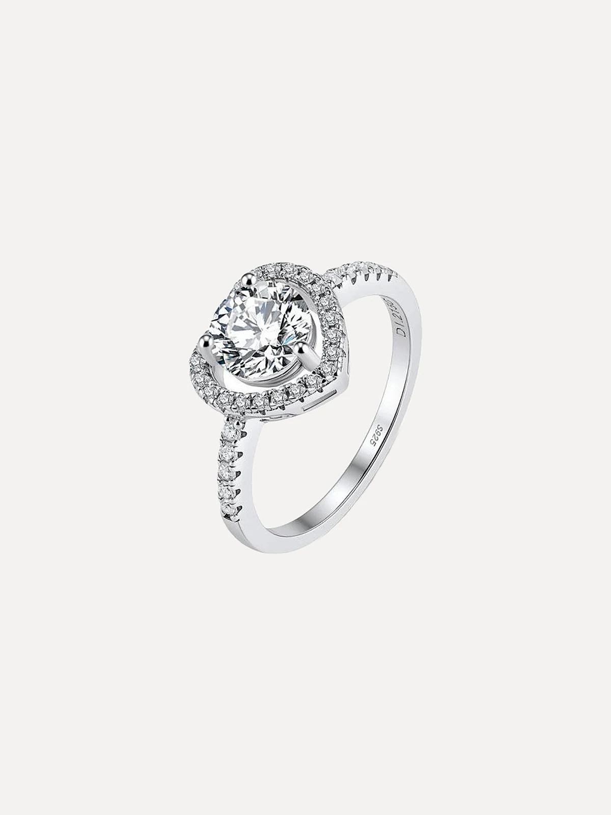 Halo Heart Pavé Ring - View 1