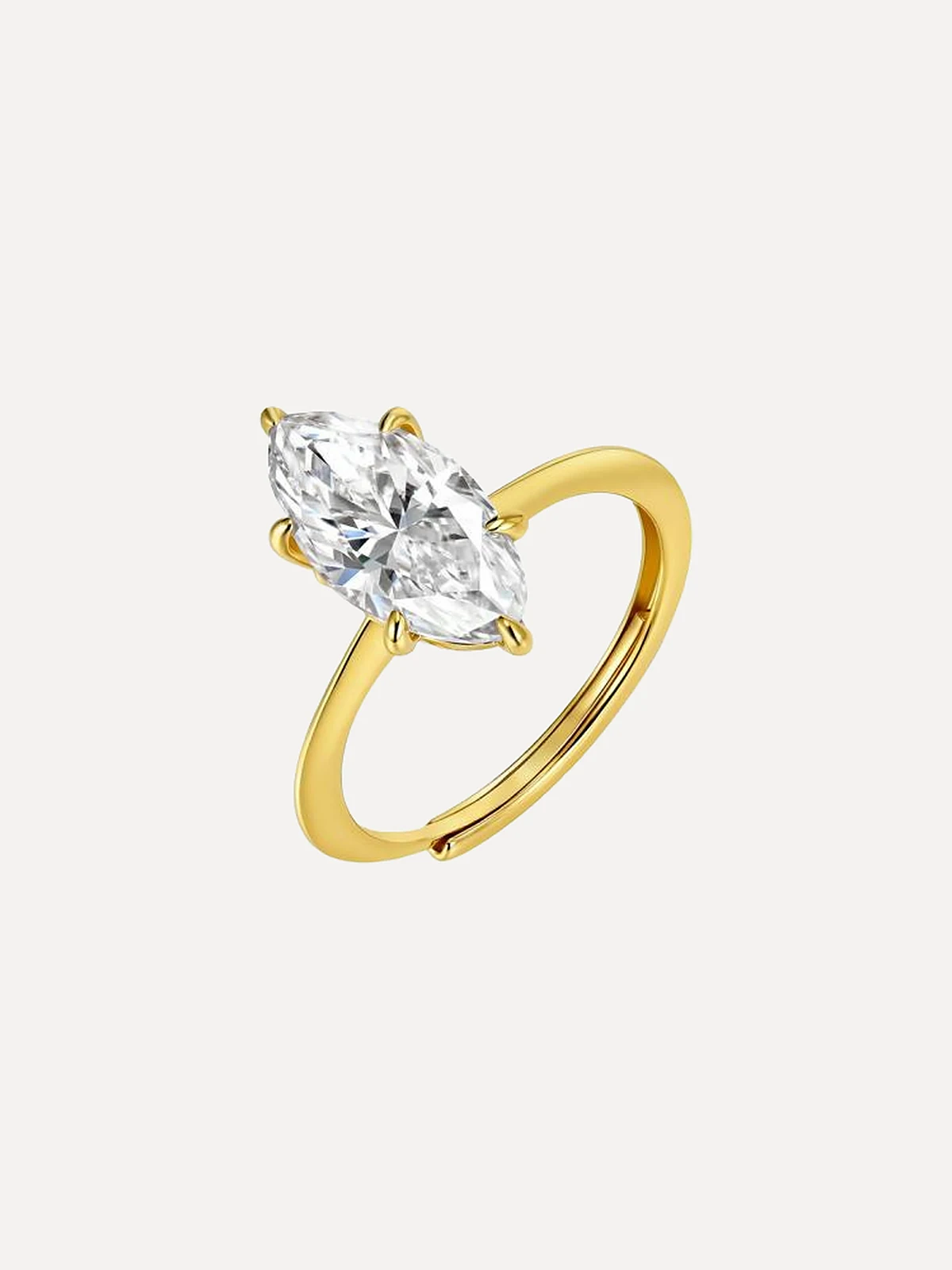 Marquise Solitaire Ring - View 2