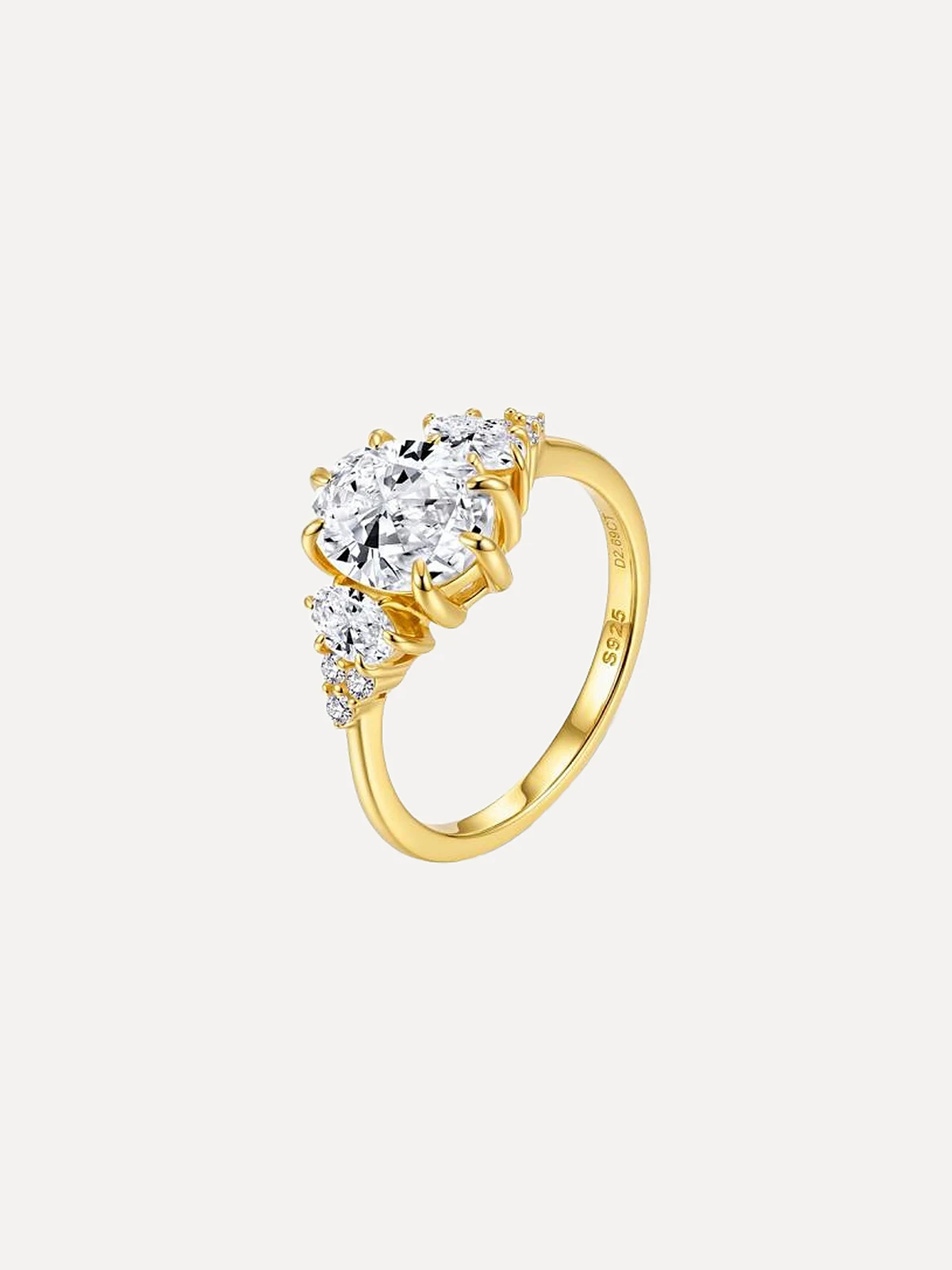 Oval Cluster Ring - View 2