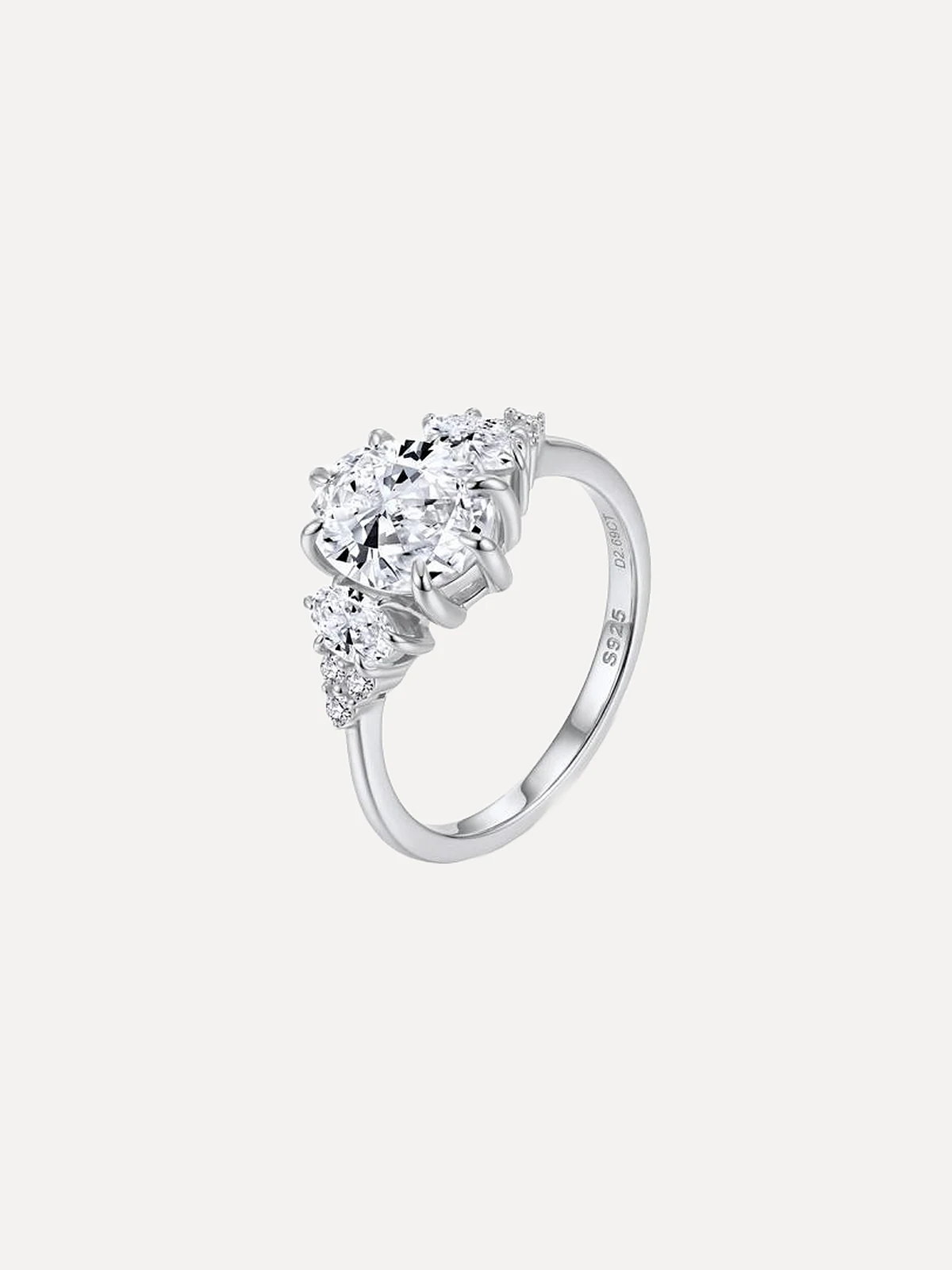Oval Cluster Ring - View 1