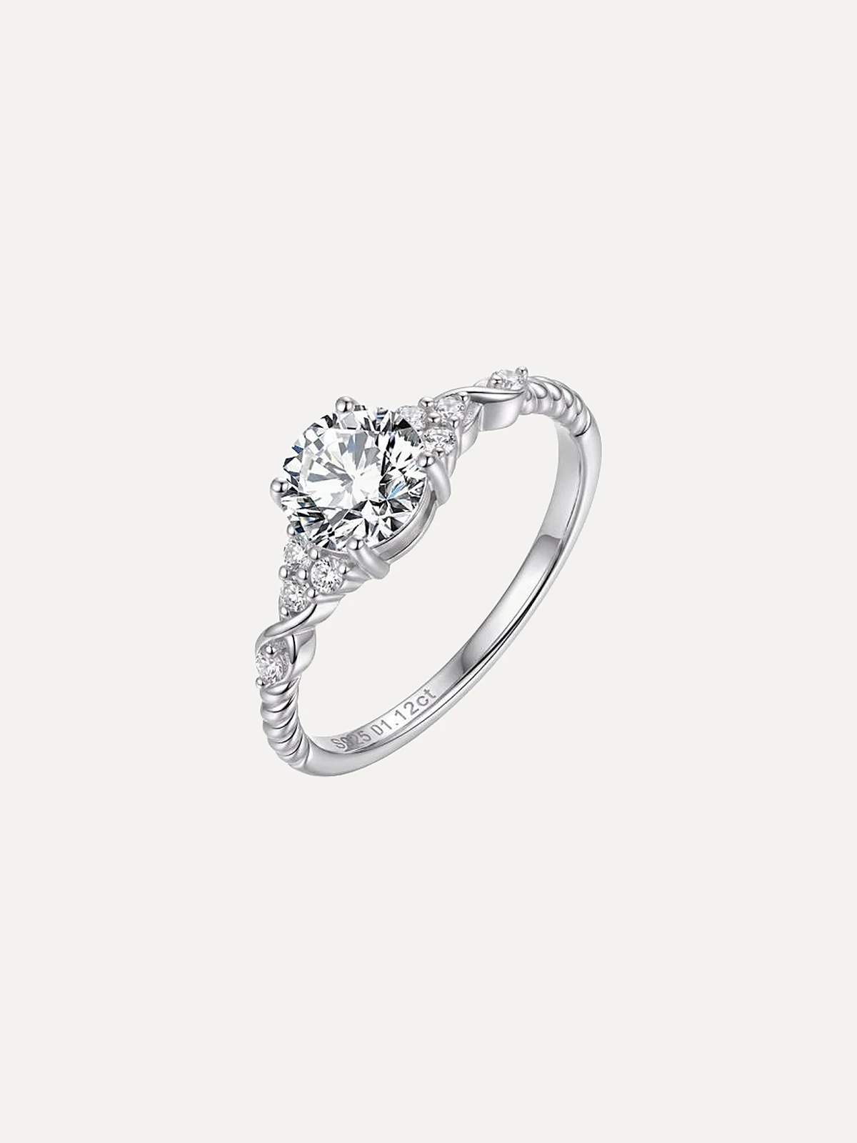 Vintage Round Solitaire Ring - View 1