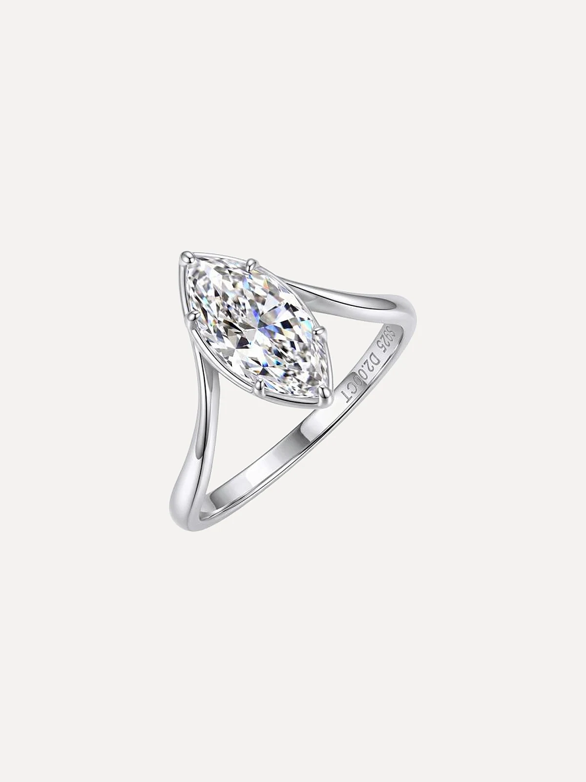 Bypass Marquise Ring - View 1